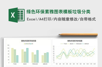 2021年綠色環保素雅圖表模板垃圾分類