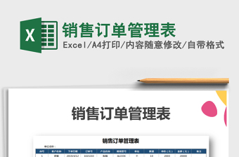 2021年銷售訂單管理表