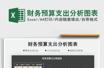 2021年財務預算支出分析圖表