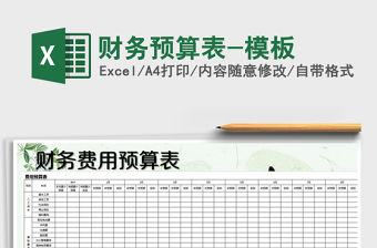 2021年財務預算表-模板