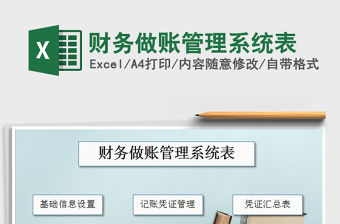 2021年財務做賬管理系統表