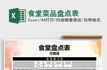 2021年食堂菜品盤點(diǎn)表