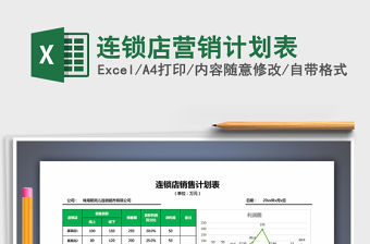 2021年連鎖店營銷計劃表