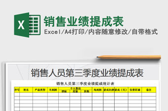 2021年銷售業績提成表