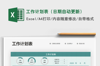 2021年工作計劃表（日期自動更新）