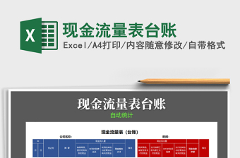 2021年現(xiàn)金流量表臺賬