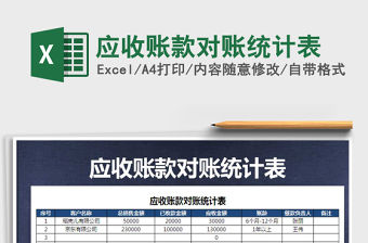 2021年應收賬款對賬統計表