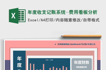 2021年年度收支記賬系統(tǒng)-費用看板分析