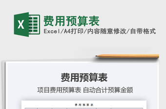 2021年費用預算表