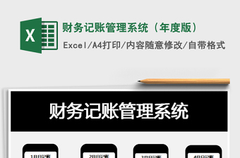 2021年財務(wù)記賬管理系統(tǒng)（年度版）