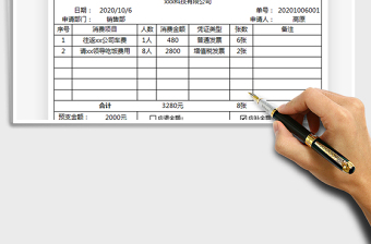 2021年費用報銷申請單