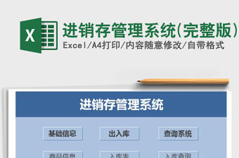 2021年進銷存管理系統(完整版)