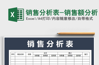 2021年銷售分析表-銷售額分析