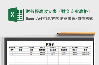 2021年財(cái)務(wù)報(bào)表收支表（財(cái)會專業(yè)表格）