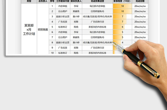 2021年部门工作计划分配安排表