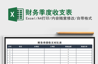 2021年財務(wù)季度收支表