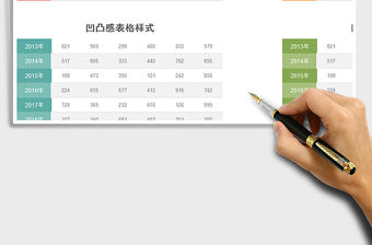 2021年凹凸感表格樣式