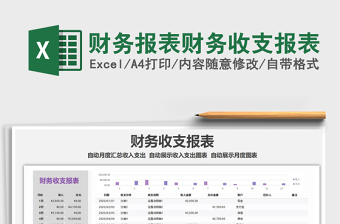 2022财务收支报表自动统计