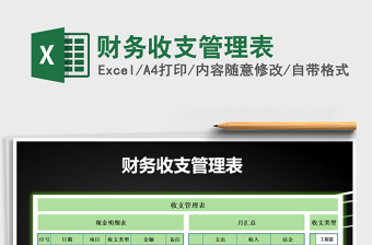 2021年財(cái)務(wù)收支管理表