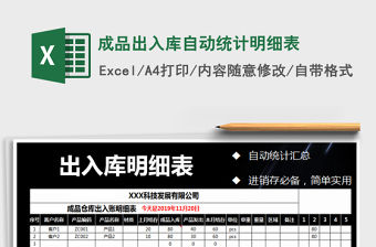 2021年成品出入庫自動統計明細表