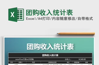 2021年團購收入統計表免費下載