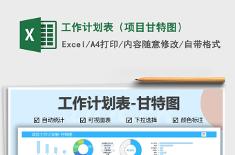 2021年工作計劃表（項目甘特圖）