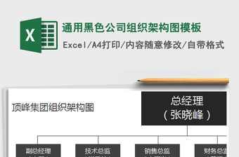 2021年通用黑色公司組織架構(gòu)圖模板