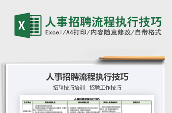 2021年人事招聘流程執(zhí)行技巧