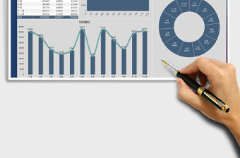 2021年年度盈利財務報告圖表模板