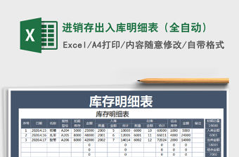2021年進銷存出入庫明細表（全自動）