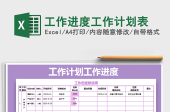 2021年工作進度工作計劃表