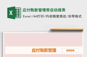 2021年應付賬款管理帶自動報表