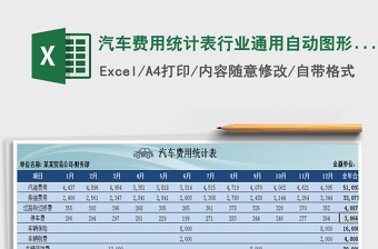 2021年汽車費(fèi)用統(tǒng)計(jì)表行業(yè)通用自動(dòng)圖形兩種樣式