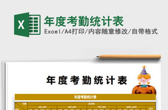 2021年年度考勤統計表