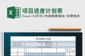 2021年項目進度計劃表