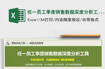 2021年任一員工季度銷售數據深度分析工具