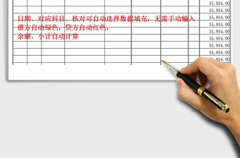 2021年實(shí)用智能現(xiàn)金日記賬