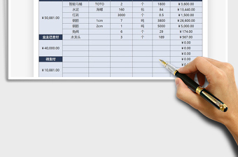 2021年裝修行業(yè)材料購買支出表