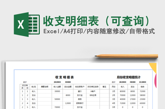 2021年收支明細(xì)表（可查詢）