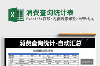 2021年消費(fèi)查詢(xún)統(tǒng)計(jì)表