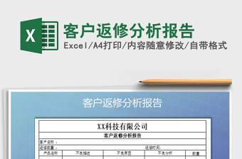 2021年客戶返修分析報(bào)告