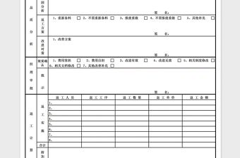 2021年返工报告流转单