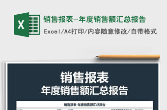 2021年銷售報表-年度銷售額匯總報告