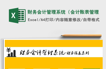 2021年財務(wù)會計管理系統(tǒng)（會計賬表管理
