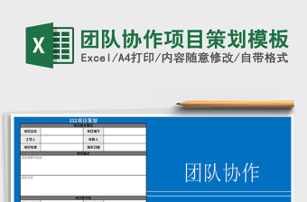 2021年團隊協(xié)作項目策劃模板