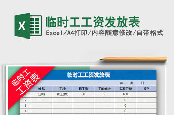 2021年臨時工工資發放表