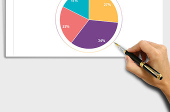 2021年時尚配色光環餅圖表 占比分析