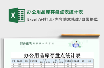 2022办公消耗用品盘点表