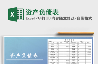 2021年資產(chǎn)負(fù)債表