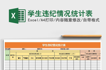 2022学生违纪情况统计表